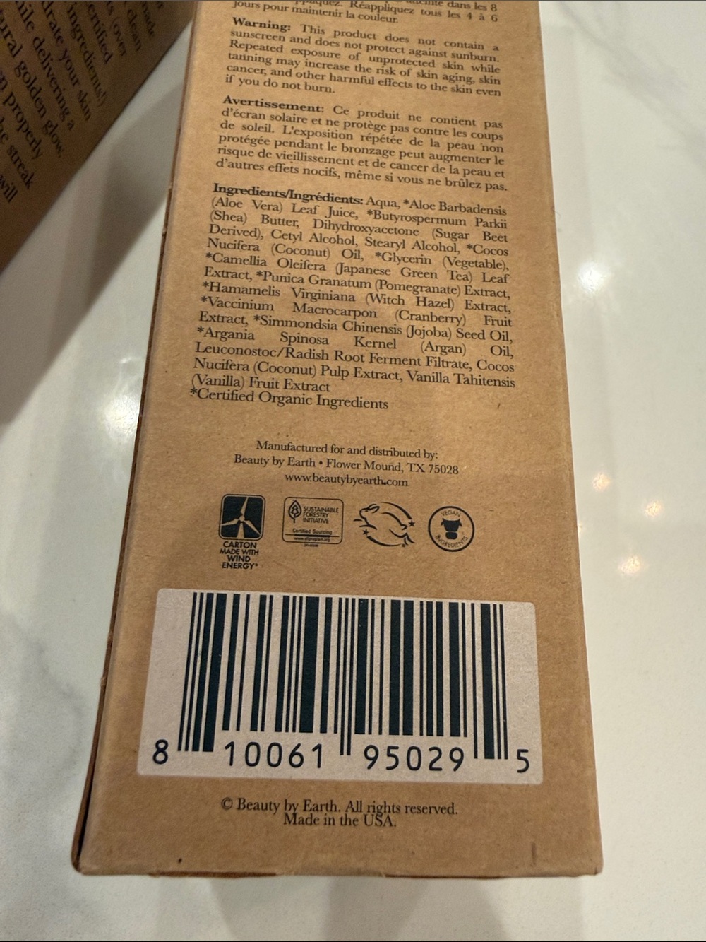 Beauty by Earth Self Tanner Tanning Lotion — Brown (Fair to Medium) - Picture 6 of 7
